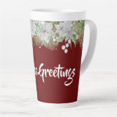 Tasse Latte White Poinsettia Garland (Angle droit)