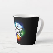 Tasse Latte Wiccan pentagram (Angle droit)