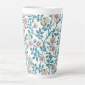 Tasse Latte Wild roses and butterflies /pink/blue/off white (Devant)