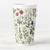 Tasse Latte Wildflowers collage (Devant)