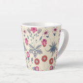 Tasse Latte William Morris Daisy Motif floral Orange rouge (Angle droit)