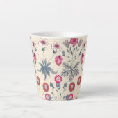 Tasse Latte William Morris Daisy Motif floral Orange rouge (Devant)