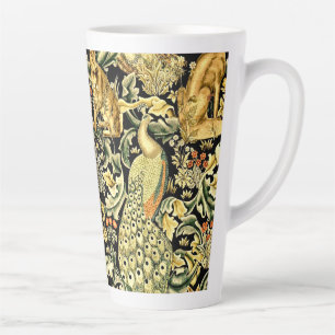 Tasse Latte William Morris Forêt Tapisserie Fox Hare Peacock