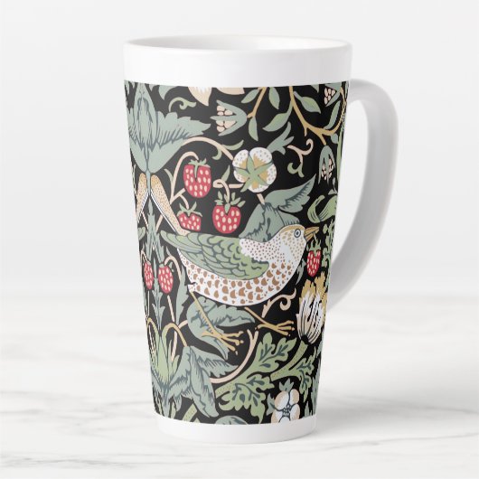 Tasse Latte William Morris Strawberry Thief I Black Birds (Angle droit)