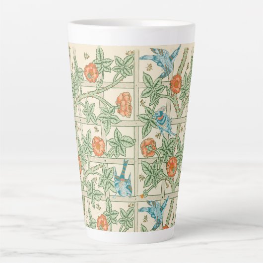 Tasse Latte William Morris Trellis Victorian Wallpaper (Devant)