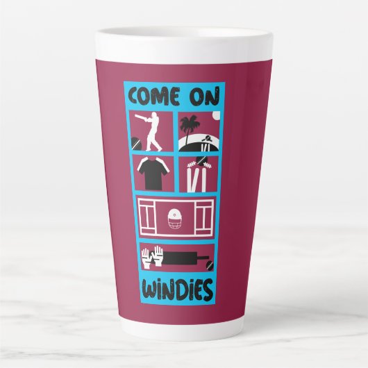 Tasse Latte Windie Cricket West Indies Test Cricket (Devant)