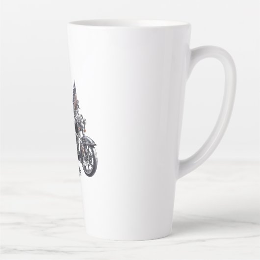 Tasse Latte Winged Harley-Davidson Motorcycle Watercolor Illus (Droite)