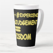 Tasse Latte "WISDOM EQUATION" Mignonne Expression Design. Comm (Angle droit)