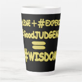 Tasse Latte "WISDOM EQUATION" Mignonne Expression Design. Comm (Devant)