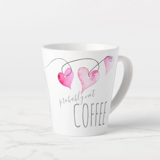 Tasse Latte Witty Hearts Cadeau de la Saint-Valentin (Angle droit)