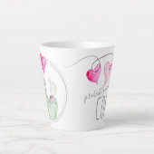 Tasse Latte Witty Hearts Cadeau de la Saint-Valentin (Devant)