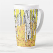 Tasse Latte Wolf dans Bois d'automne (Angle droit)