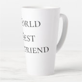 Tasse Latte World best boyfriend husband man valentine's day m (Angle droit)