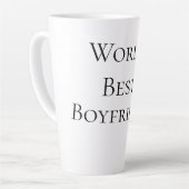 Tasse Latte World best boyfriend husband man valentine's day m (Angle gauche)
