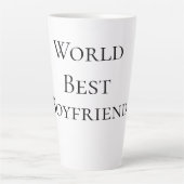 Tasse Latte World best boyfriend husband man valentine's day m (Devant)