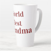 Tasse Latte World best Grandma grandmother grandparents pink n (Angle droit)