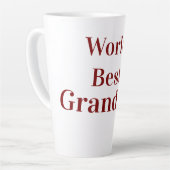 Tasse Latte World best Grandma grandmother grandparents pink n (Angle gauche)