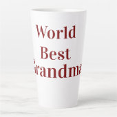 Tasse Latte World best Grandma grandmother grandparents pink n (Devant)