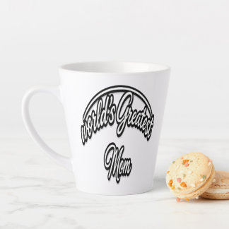Tasse Latte World’s Greatest Mom Elegant Cursive Design