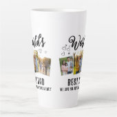 Tasse Latte World's Best Dad Custom 3 Photo Collage (Devant)