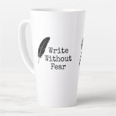 Tasse Latte Write Without Fear Edit Without Mercy Writers (Angle gauche)