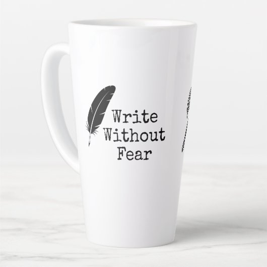 Tasse Latte Write Without Fear Edit Without Mercy Writers (Angle gauche)