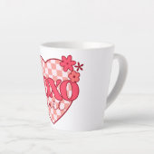 Tasse Latte XOXO | Coeur rose mignon et amoureux (Angle droit)