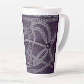 Tasse Latte yaie neuf lune art abstrait chinois zodiac (Angle droit)