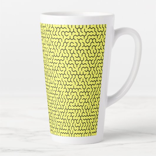 Tasse Latte Yellow Hexagon Maze (Droite)