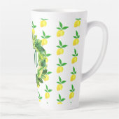 Tasse Latte Yellow Lemons Monogram  (Droite)