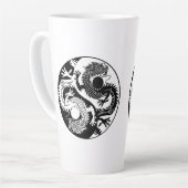 TASSE LATTE YIN YANG DEUX DRAGONS (Angle gauche)
