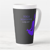 Tasse Latte Yoga et méditation pour un esprit sain (Angle droit)