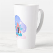 Tasse Latte Yoga, Méditation, Forme physique (Angle droit)