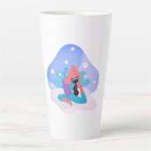 Tasse Latte Yoga, Méditation, Forme physique (Devant)