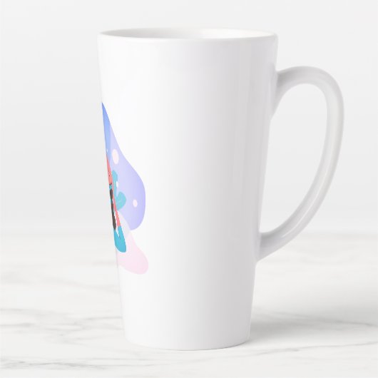 Tasse Latte Yoga, Méditation, Forme physique (Droite)