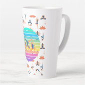 Tasse Latte Yoga rétro dans un flux dynamique de couleurs harm (Angle droit)
