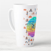 Tasse Latte Yoga rétro dans un flux dynamique de couleurs harm (Angle gauche)