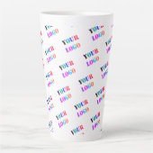 Tasse Latte Your Logo Photo Business Promotional Personalized (Devant)