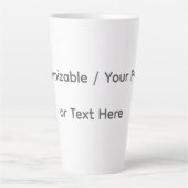 Tasse Latte Your Photo or Text Here (Customizable Design) (Devant)