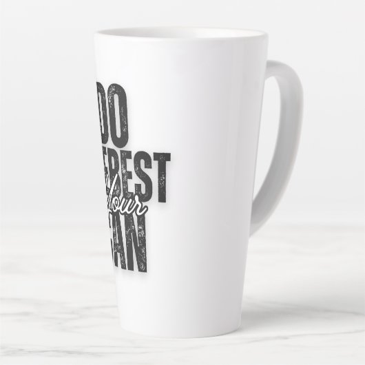 Tasse Latte Your Script on Black (Angle droit)