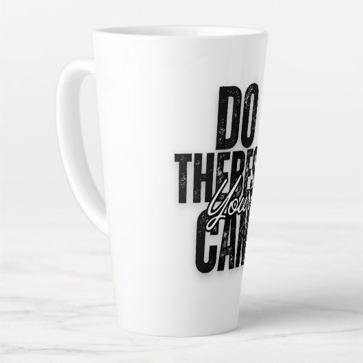 Tasse Latte Your Script on Black (Angle gauche)