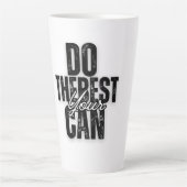 Tasse Latte Your Script on Black (Devant)