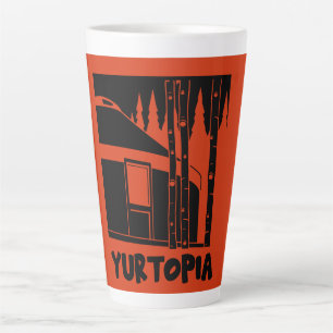 Tasse Latte Yourt Vivant Dans La Nature