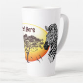 Tasse Latte Zebra African Savanna Wild Animal (Angle droit)
