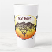 Tasse Latte Zebra African Savanna Wild Animal (Devant)