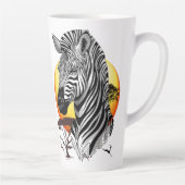 Tasse Latte Zebra African Savanna Wild Animal (Droite)