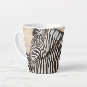 Tasse Latte Zèbres de Burchell se battant