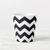 Tasse Latte Zigzag Chevron Noir Et Blanc (Devant)
