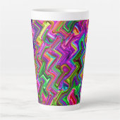 Tasse Latte Zigzag coloré #2 - (Devant)