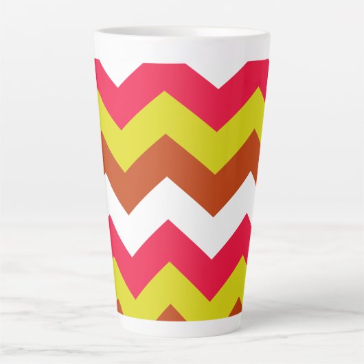 TASSE LATTE ZIGZAG PATTERN. (Devant)
